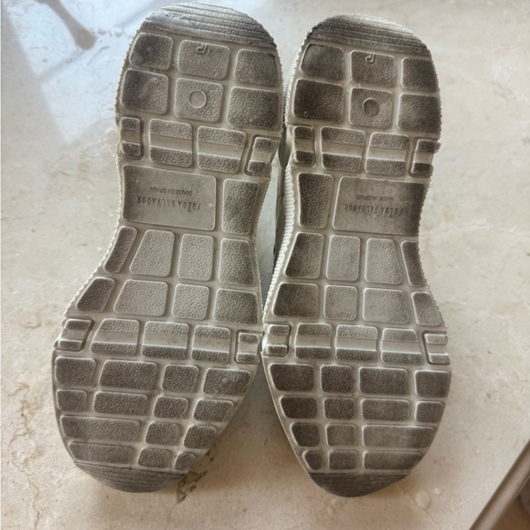 FRĒDA Salvador Mikey Leather Sneakers Premium White Tan Trainer Minimalist 6 - Picture 5 of 7